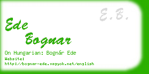 ede bognar business card
